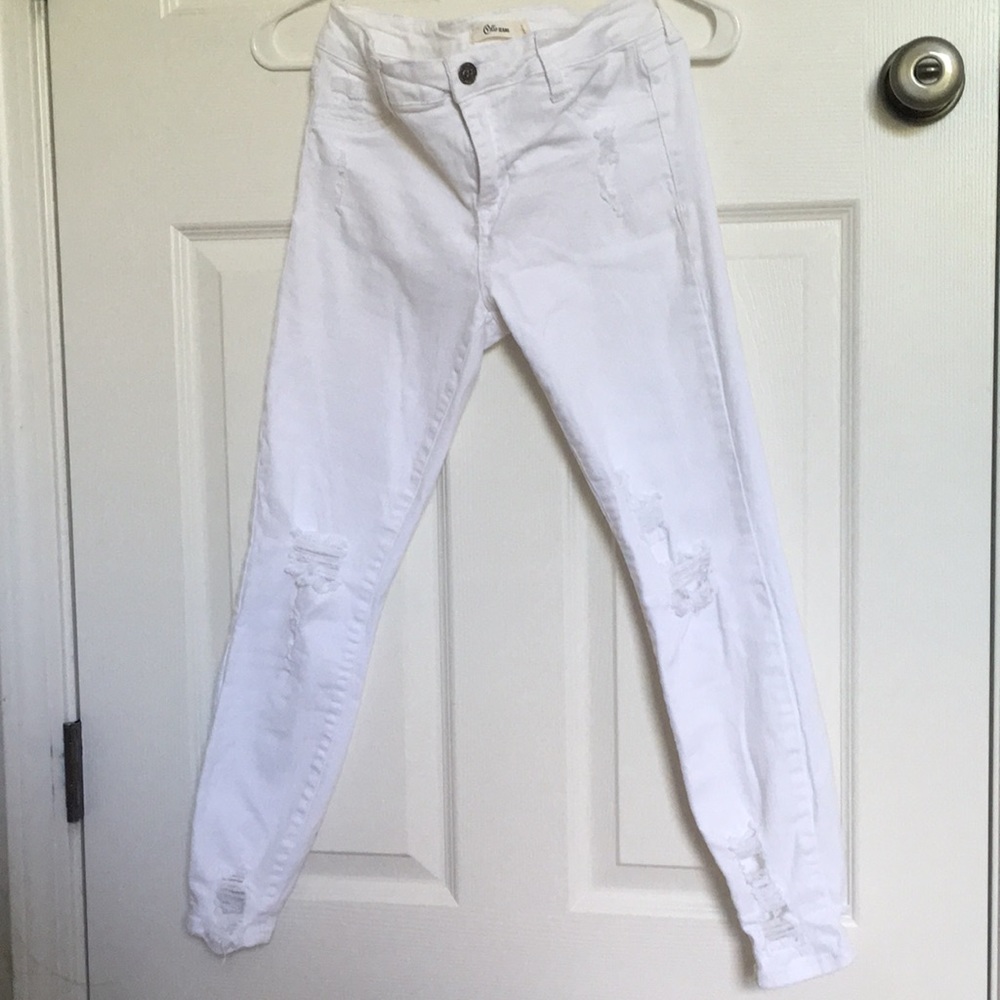 Cello White Distressed Skinny Jeans - Size 5
